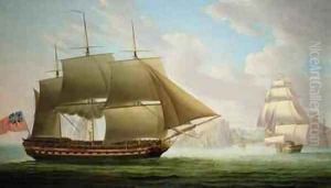 East Indiaman Cirencester off St Helena
