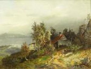 Kystparti Med Smabruk 1868 by Georg Anton Rasmussen