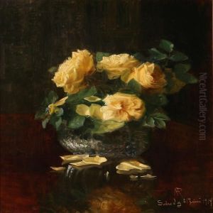 Yellow Roses In A Vase by Niels Pieter Rasmussen