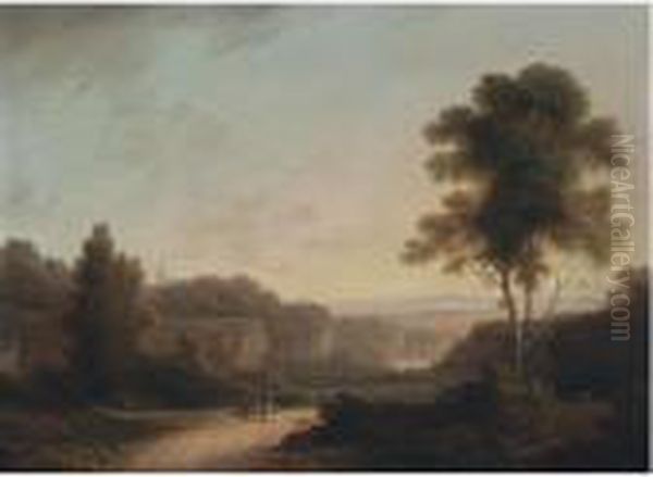 An Extensive Landscape With Figures In The Foreground - view 1
