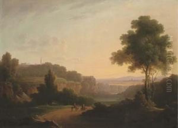 An Italian Landscape With A Monastery - view 1