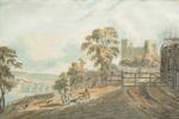 View Of Rochester,kent, With Figures - view 1