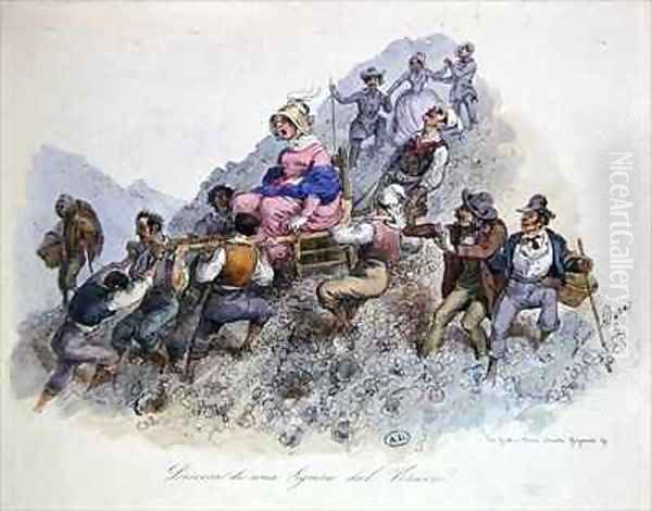 A Tourist Descending from Vesuvius - view 1