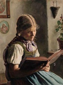 Lesendes Madchen In Der Stube Lesendes Madchen In Der Stube