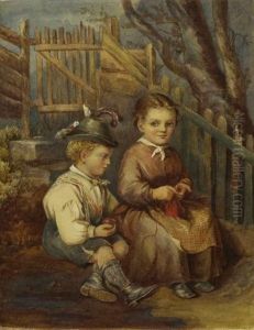 Kinderdarstellung In Landlicher Tracht Kinderdarstellung In Landlicher Tracht