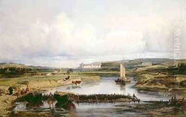 An Extensive River Landscape with a View of the Chateau dAmboise - view 1