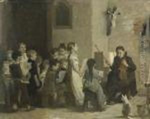 "la Lecon De Chant Dans La Sacristie".