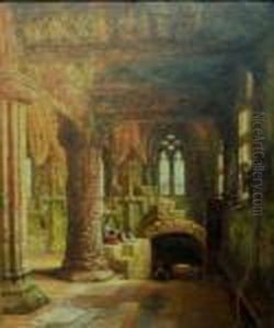 The Prentiss Pillar, Roslin 
Chapel The Last View Taken On The Spot Previous To It's Restoration
