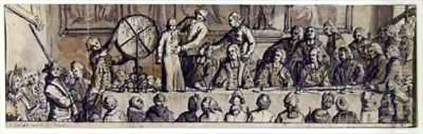 Drawing the lottery at the Hotel de Ville - view 1