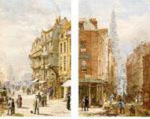 The Staple Inn At Holborn, London; St Mary -le-strand, London by Louise Rayner