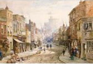 A View Of Windsor Castle From Peascod Street by Louise Rayner