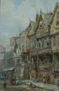 Bishop Lloyd's House, Watergate Street, Chester by Louise Rayner