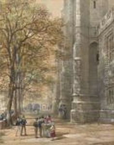 A Break From Divisions At Eton College by Louise Rayner