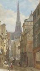 Rheims Cathedral, France by Louise Rayner