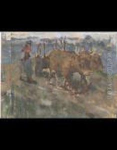 Contadina Con Carro by Ernesto Rayper