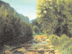 Greto Di Torrente Nell""entroterra Ligure by Ernesto Rayper