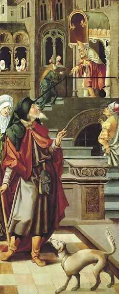 The Presentation of the Virgin in the Temple with Saint Anne and Saint Joachim wing from an altarpiece - view 1