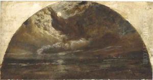 Moonlight, the Norfolk Coast by John H. Dell