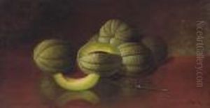 Still Life With Melons And Knife