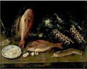 Still Life Of Fish And Frogs by Giuseppe Recco