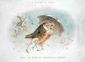 A Winters Tale Victorian Christmas card by R. Dudley