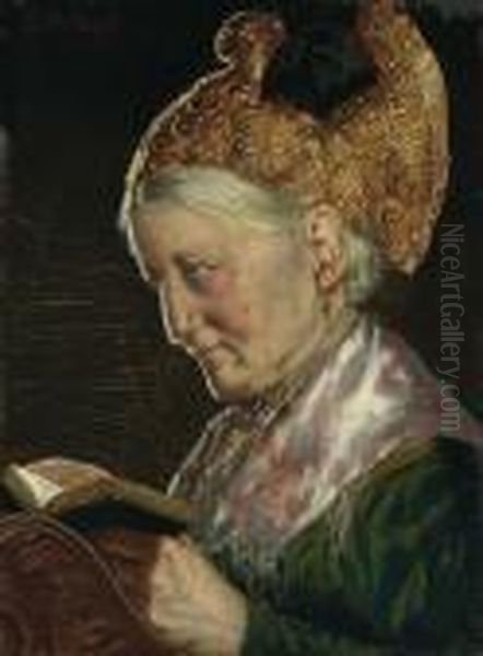 Lesende Dame Im Profil. - view 1