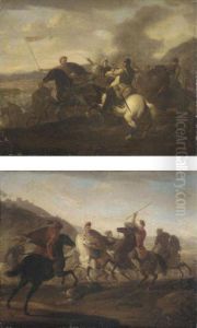 A Pair Of Cavalry Skirmishes Between Turks And Christians