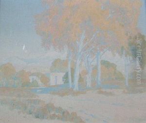 Landscape With Adobe Houses by Carl Redin