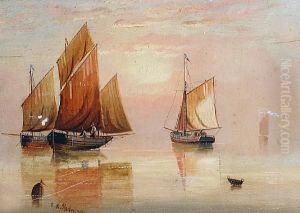 Moored Fishing Boats by Edward King Redmore