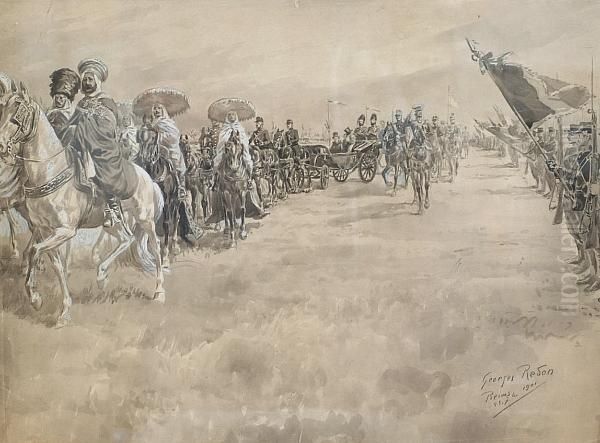 Inspecting The Parade - North Africa - view 1