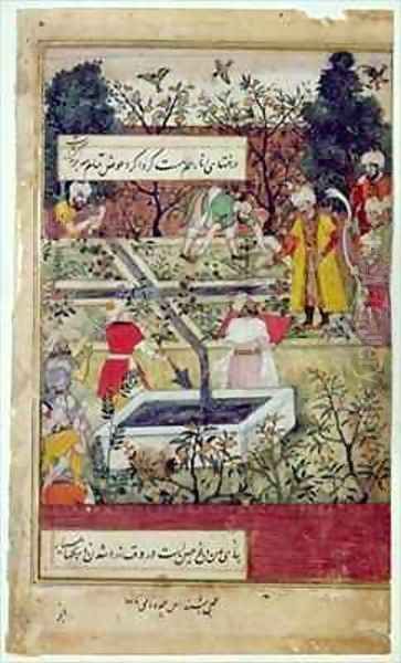 Emperor Babur surveying the establishment of a Garden in Kabul - view 1