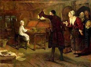 The Child Handel Discovered by his Parents by Margaret Isabel Dicksee