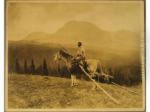 An Old Time Indian Travois, Blackfoot by Roland W. Reed