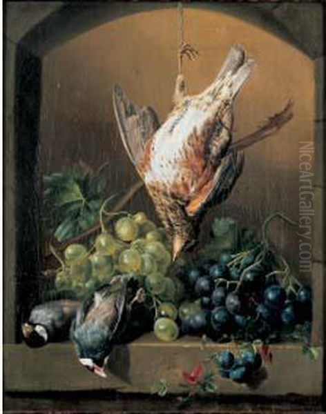 Nature Morte Aux Oiseaux Et Grappes De Raisins - view 1