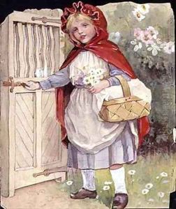 Little Red Riding Hood at the Garden Gate by Ada Dennis