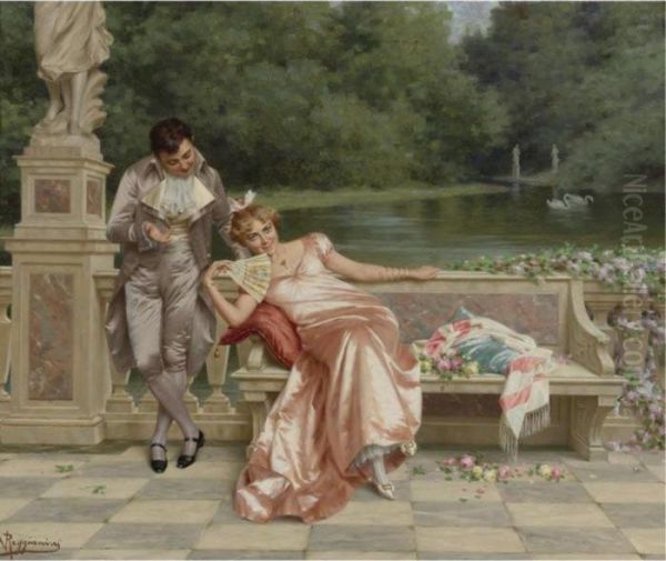 The Flirtation by Vittorio Reggianini