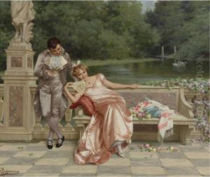 The Flirtation by Vittorio Reggianini