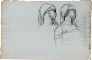 Etudes De Personnages, Buffles Et Paysages Etudes De Personnages, Buffles Et Paysages