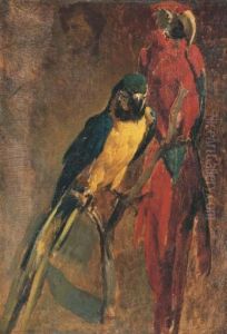 Deux Perroquets by Regnault Henri