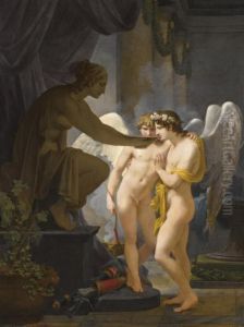 Cupid And Hymen Drink From The Cup Of Friendship by Jean-Baptiste Regnault