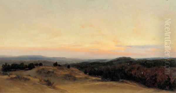Sunset over the dunes - view 1