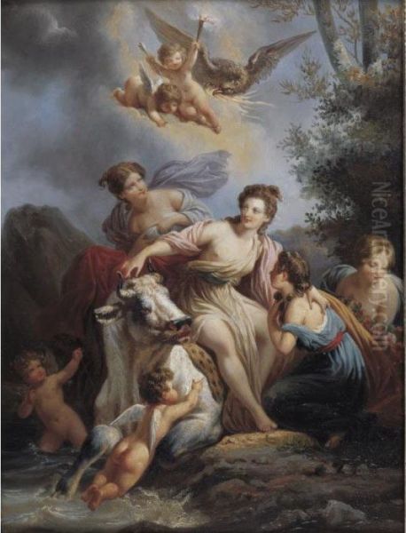 The Rape Of Europa; The Birth Of Venus by Jean-Baptiste Regnault