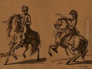 Two Studies Of Napoleon Bonaparte Mounted On A Charger