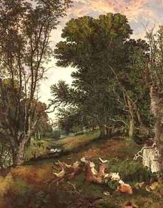 Towards Evening in the Forest by Henry William Banks Davis, R.A.
