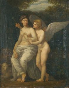 Venus Et L'amour by Jean-Baptiste Regnault