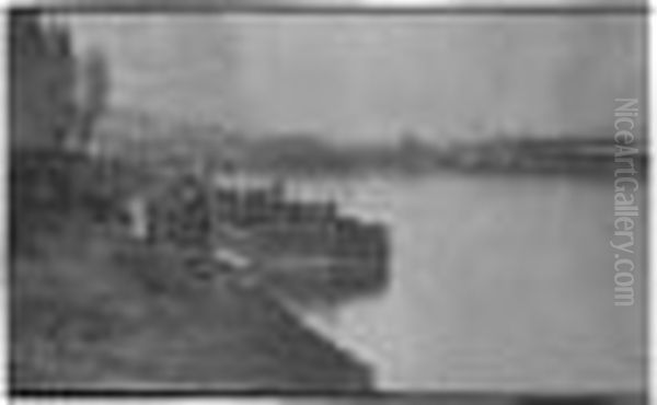 View Of The Riverbank At Sevres - view 1