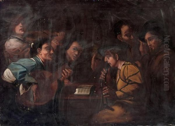 Musicians At A Table - view 1
