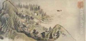 Peach Blossom Spring Qing dynasty by Shitao Daoji
