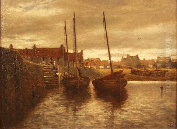 Fishing Boats At Harbour - view 1