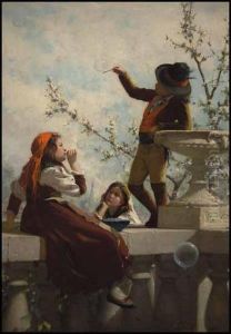 Blowing Bubbles by George Agnew Reid